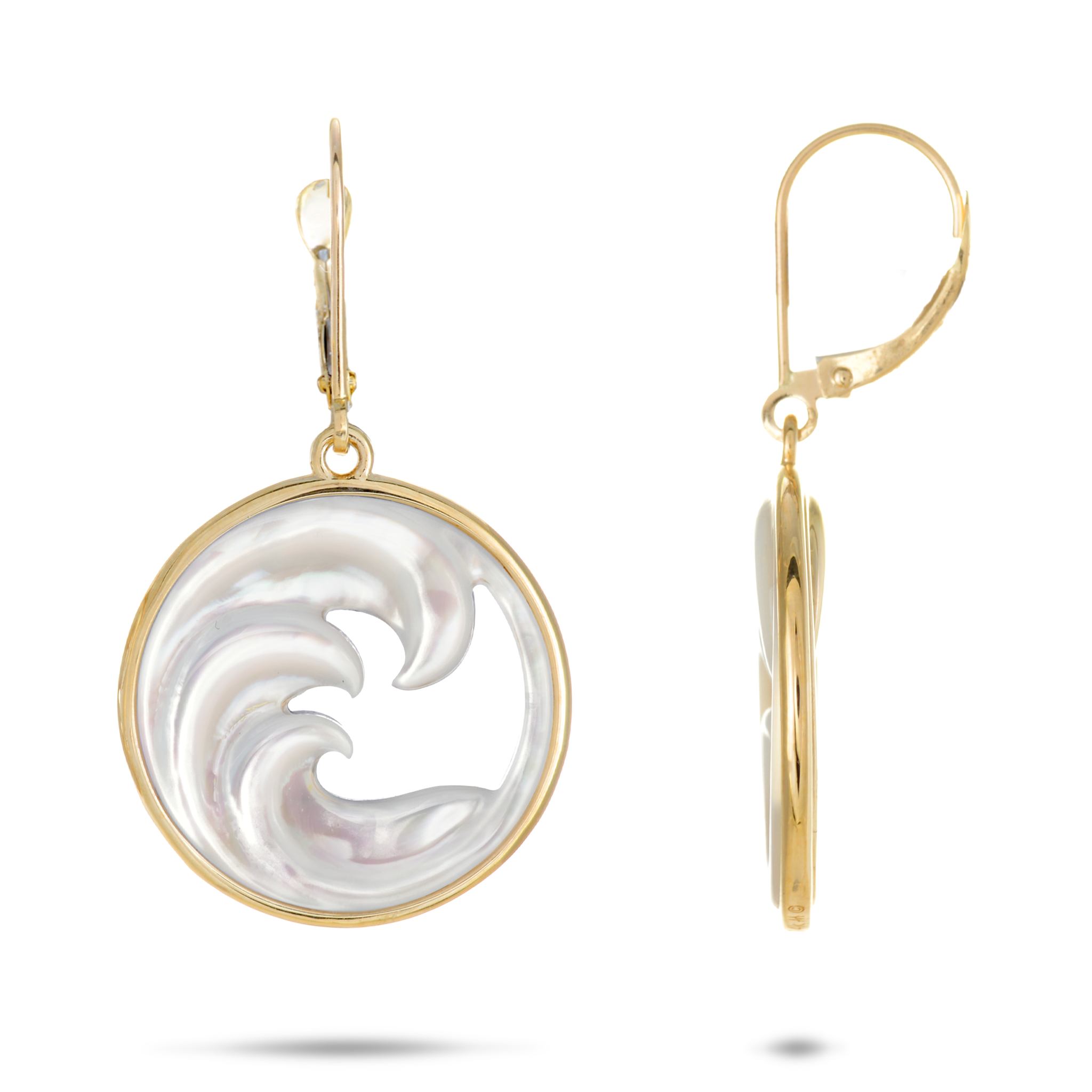 NALU Mère des boucles d'oreilles en or - 22 mm