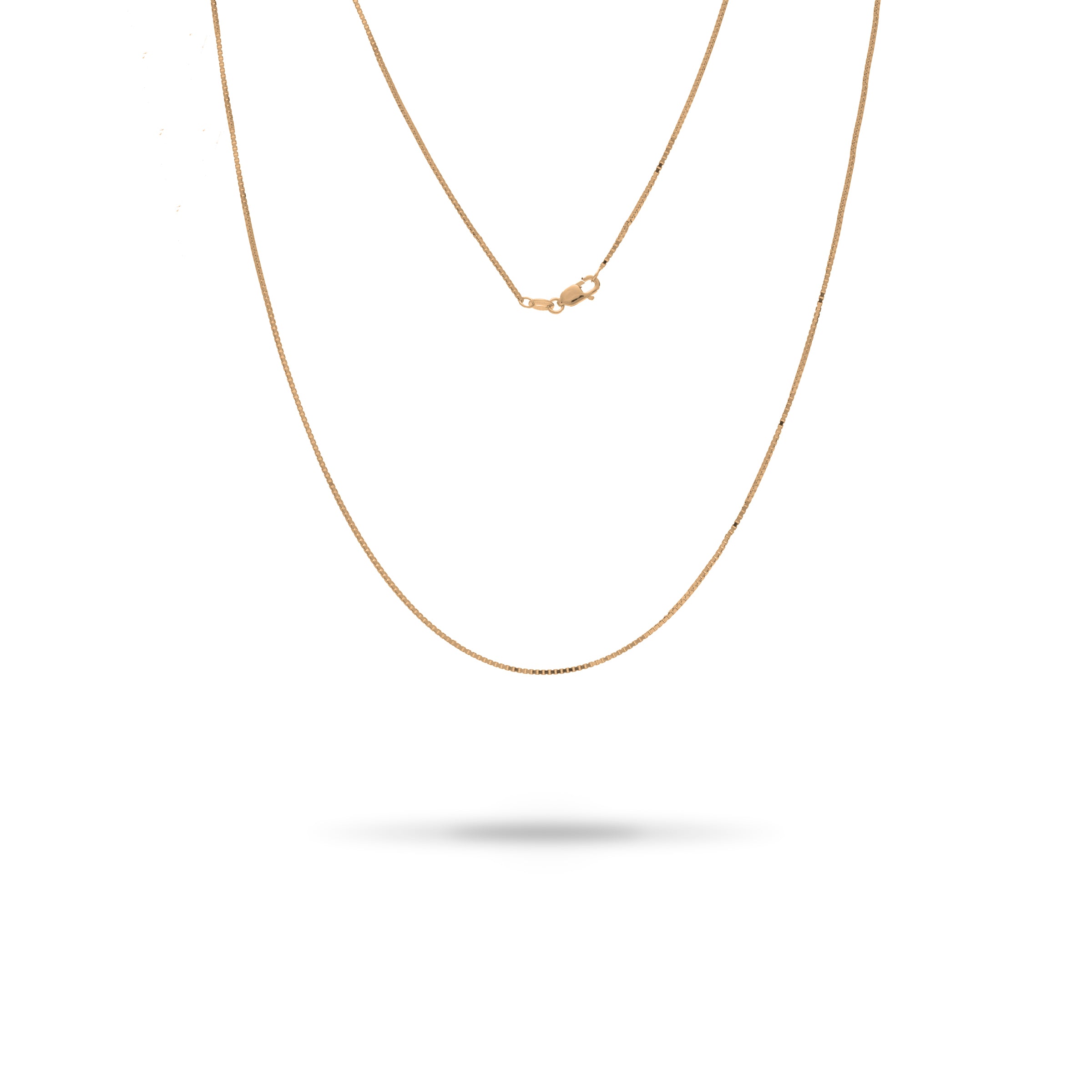0.8mm Venetian Box Chain in Gold