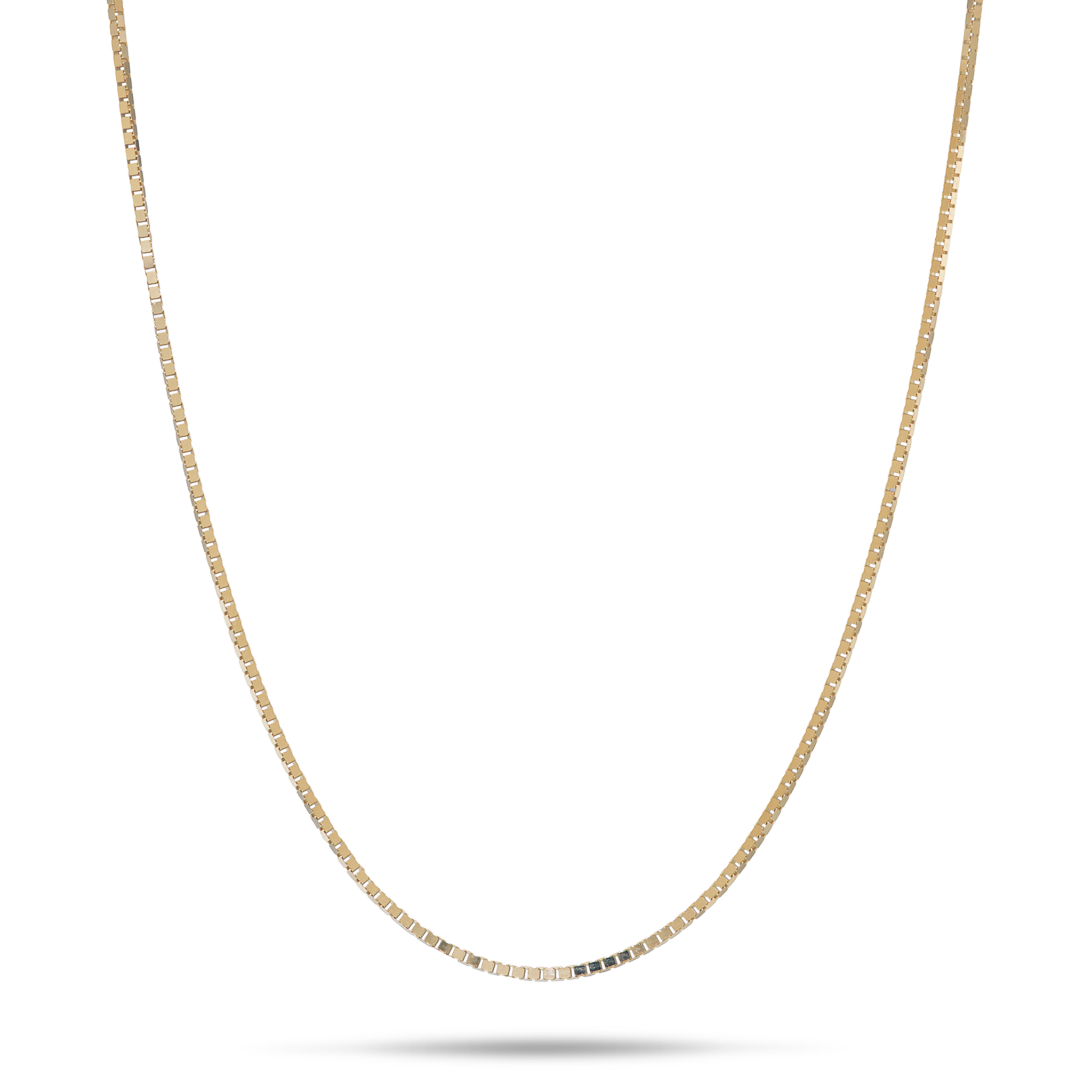 0,8 mm venezianische Kastenkette in Gold