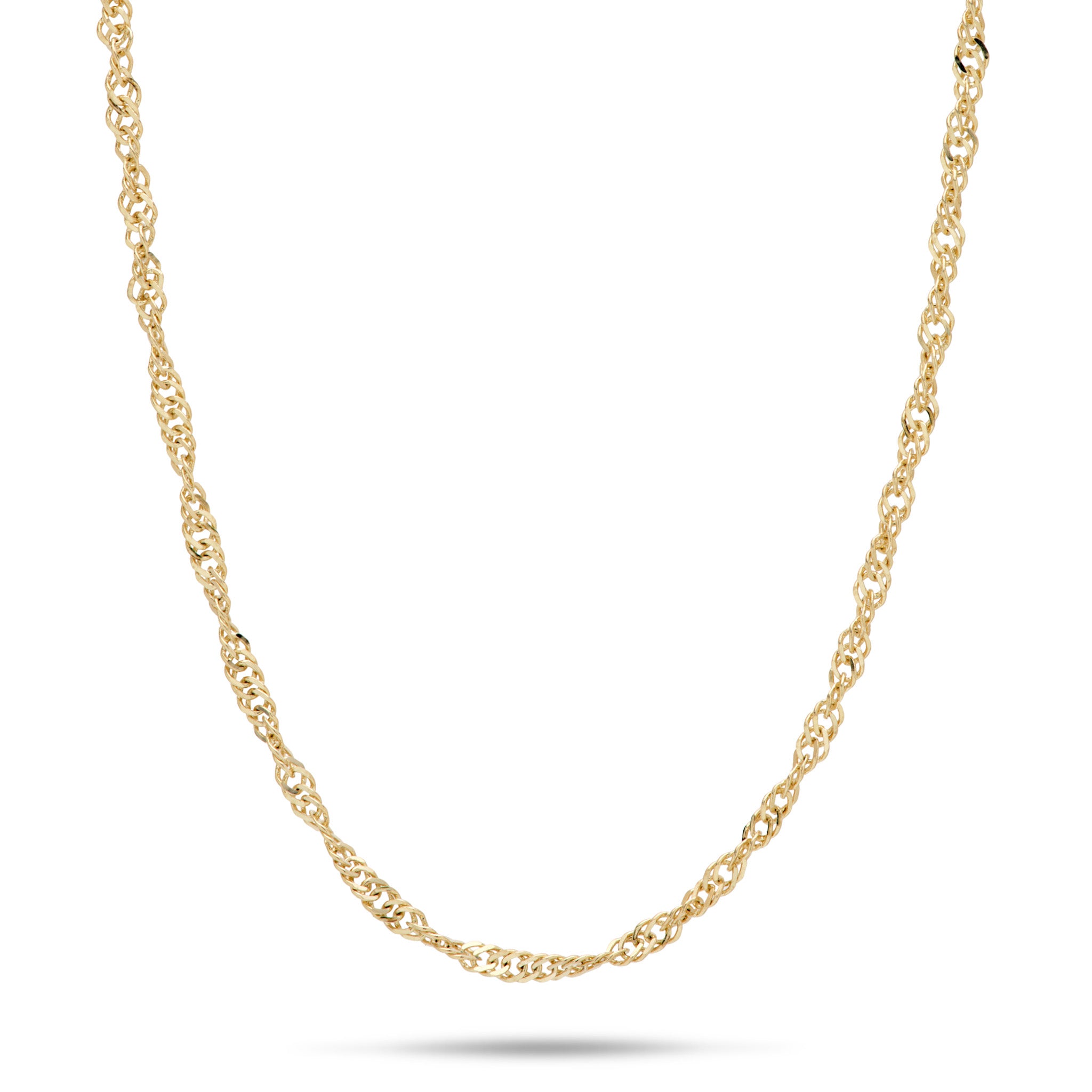 1.5mm Singapore Chain in 14k Yellow Gold