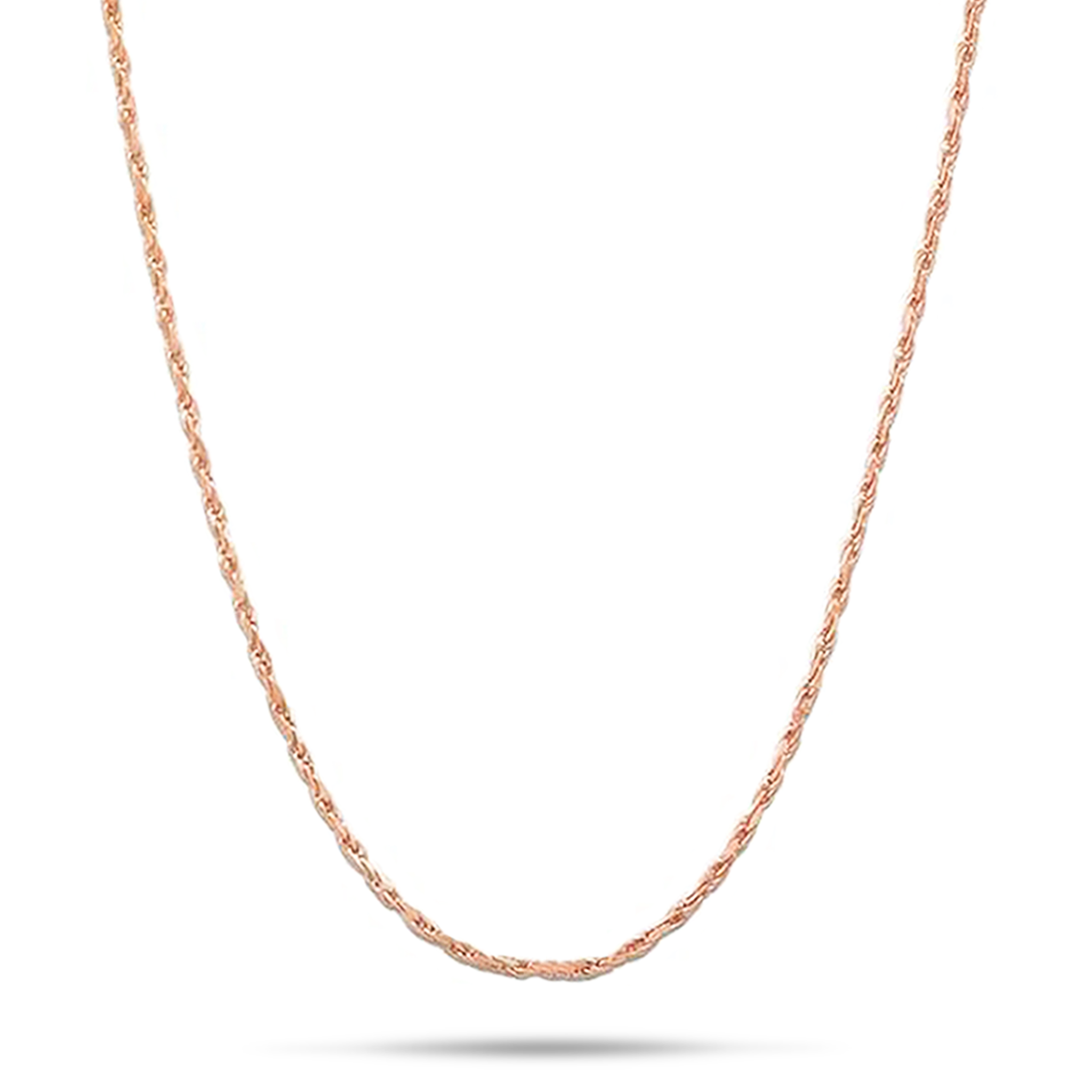 18" 1,0 mm flexible Kordelkette in Roségold