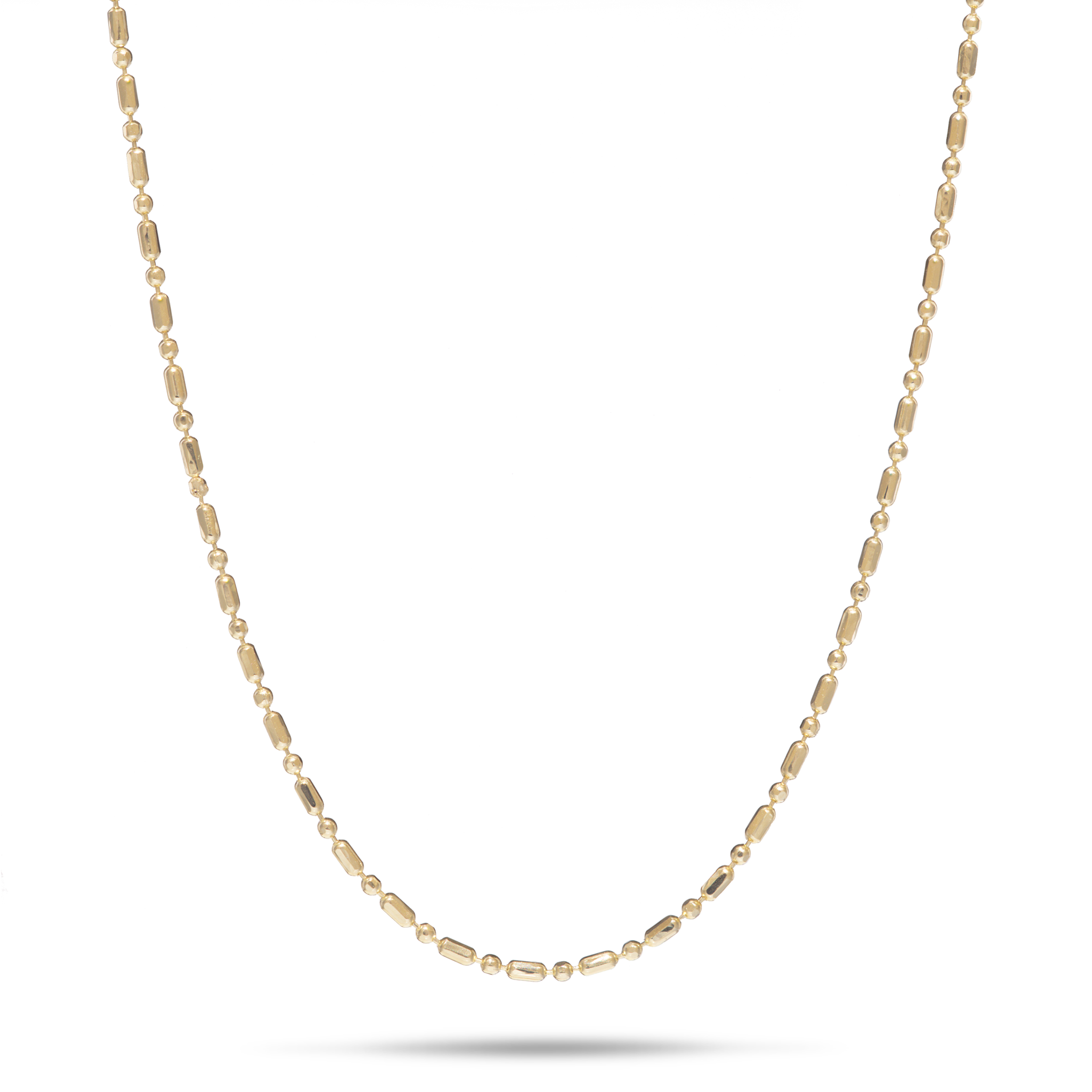 18" 1,0 mm Stabkugelkette in Gold