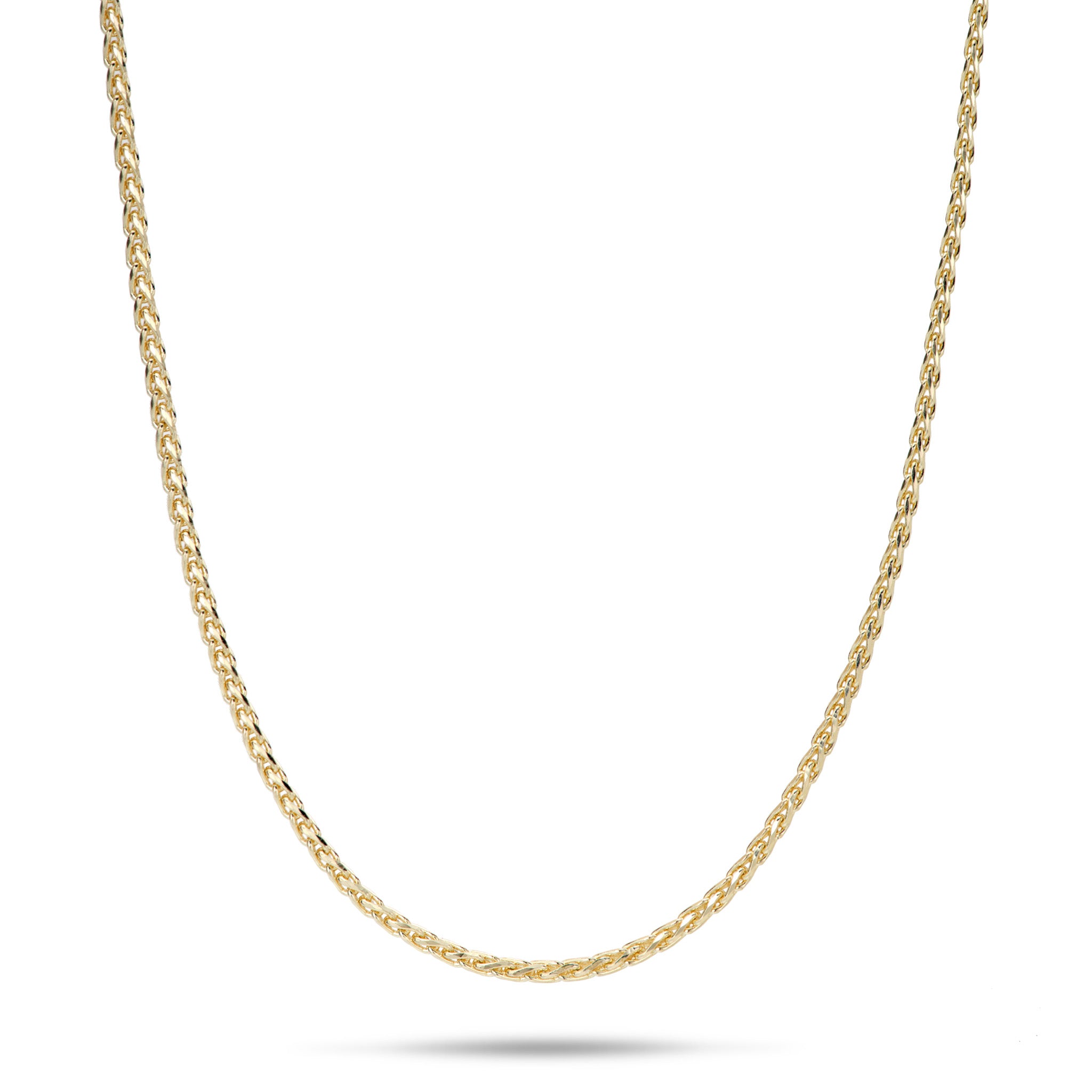 1.2mm Espiga Chain in Gold on a white background