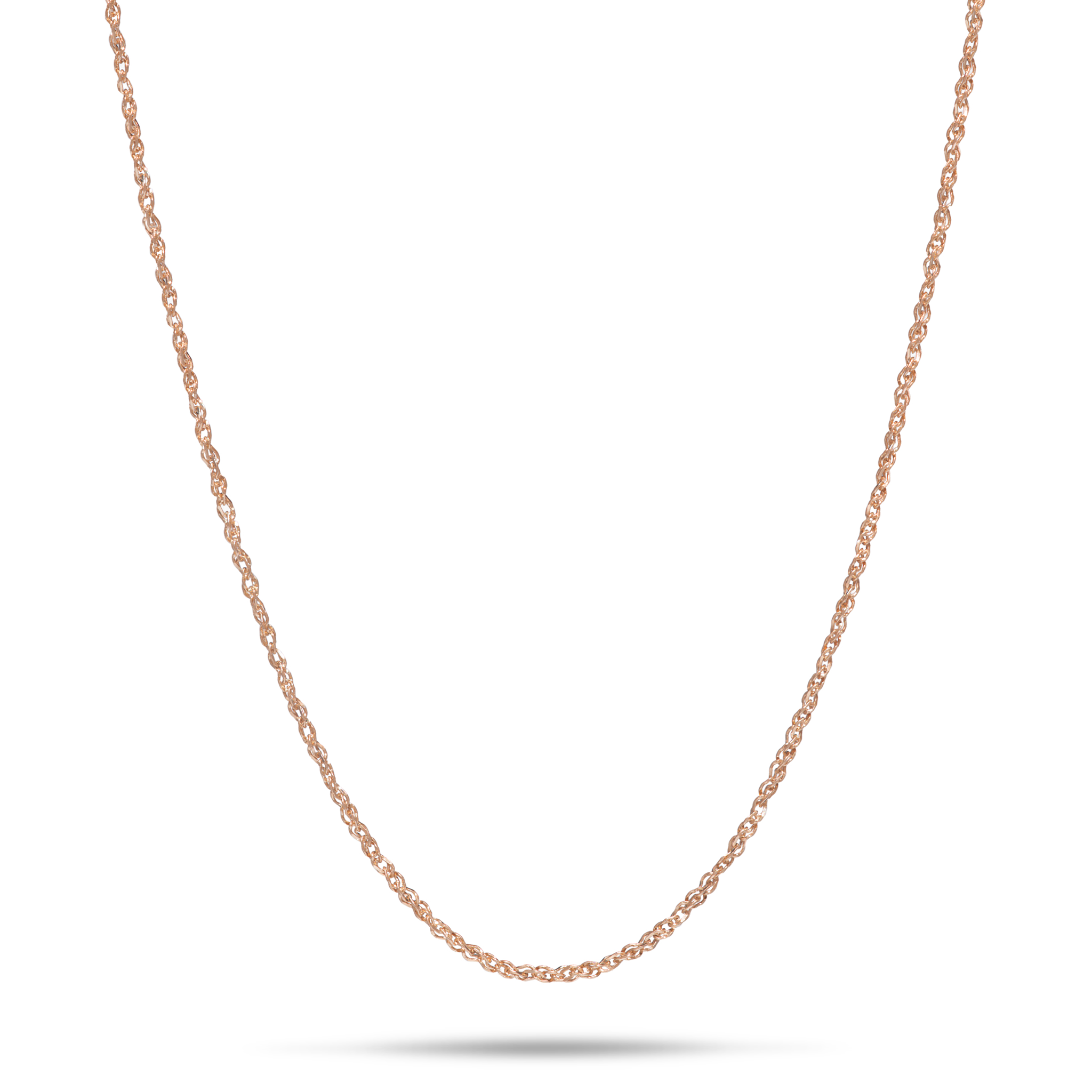 0,8 mm Babykordelkette in Roségold