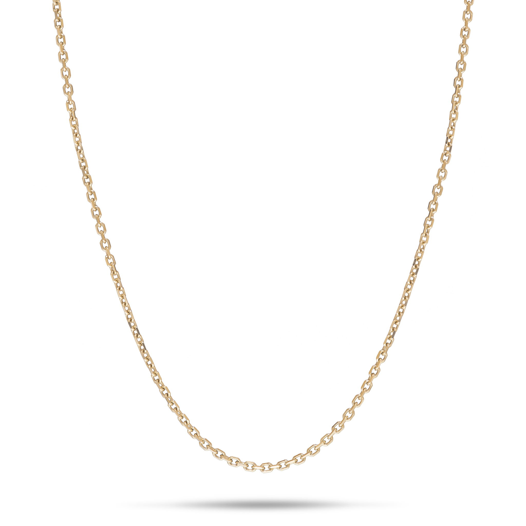 24" verstellbare 1,0 mm Kabelkette in Gold