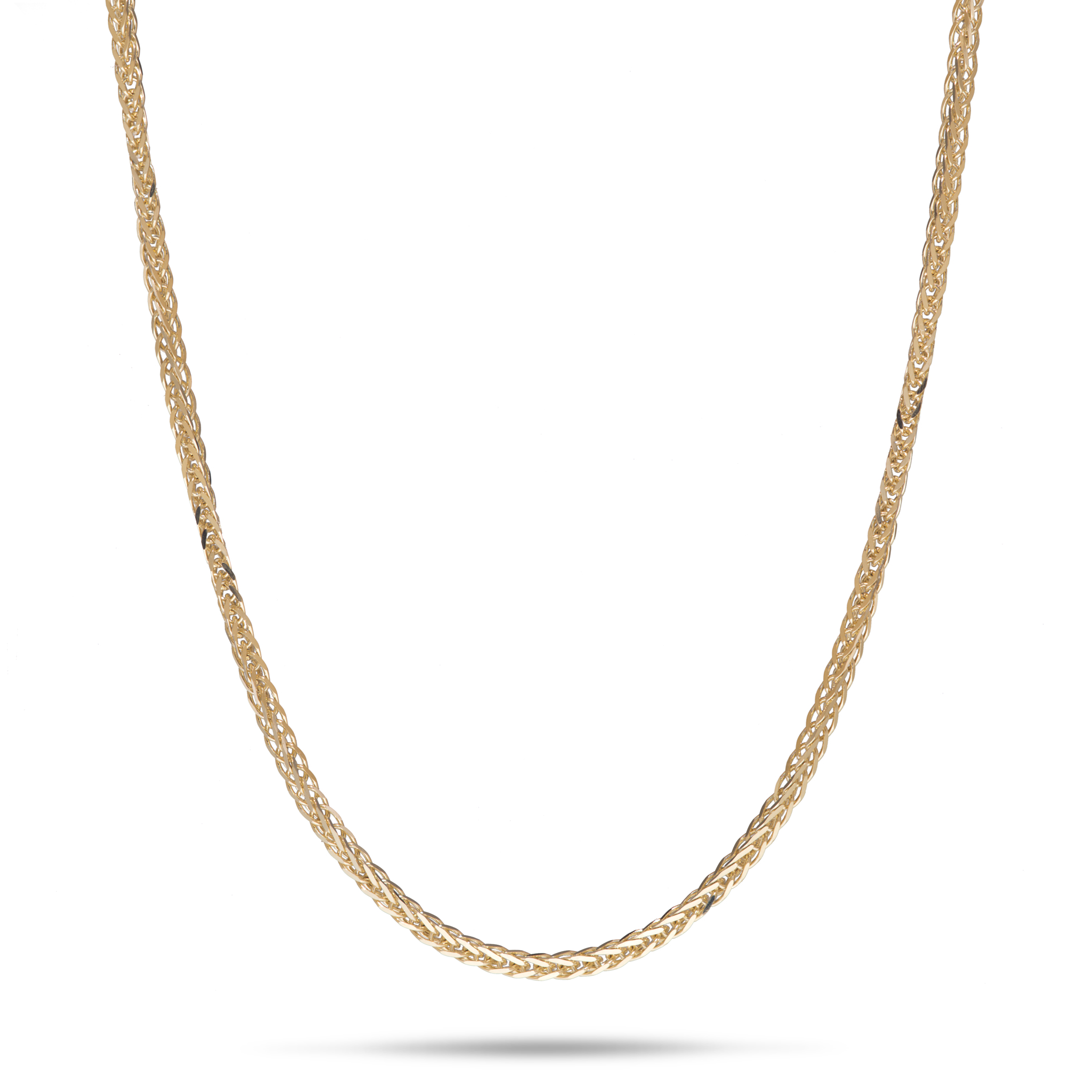 24" verstellbare 1,4 mm Espiga-Kette in Gold