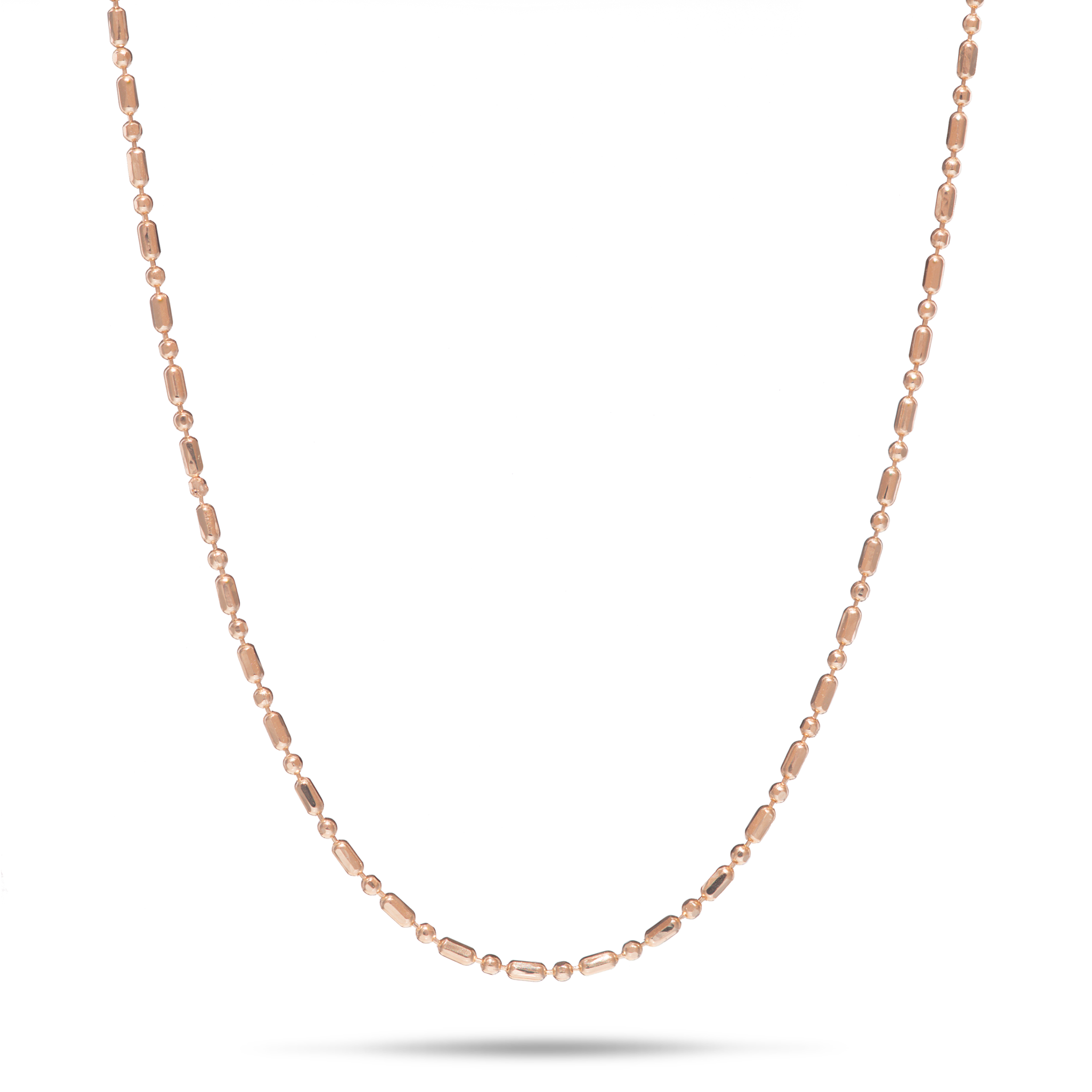 1,0 mm Kugelstabkette in Roségold