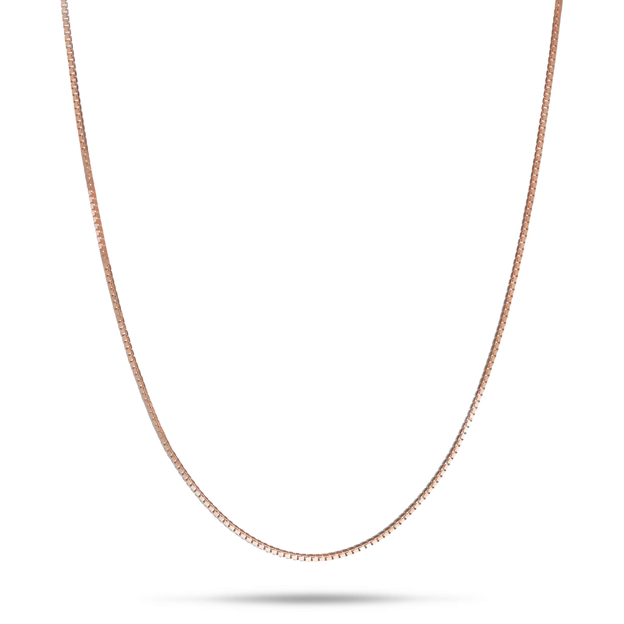 0,6 mm Lite Box-Kette in Roségold