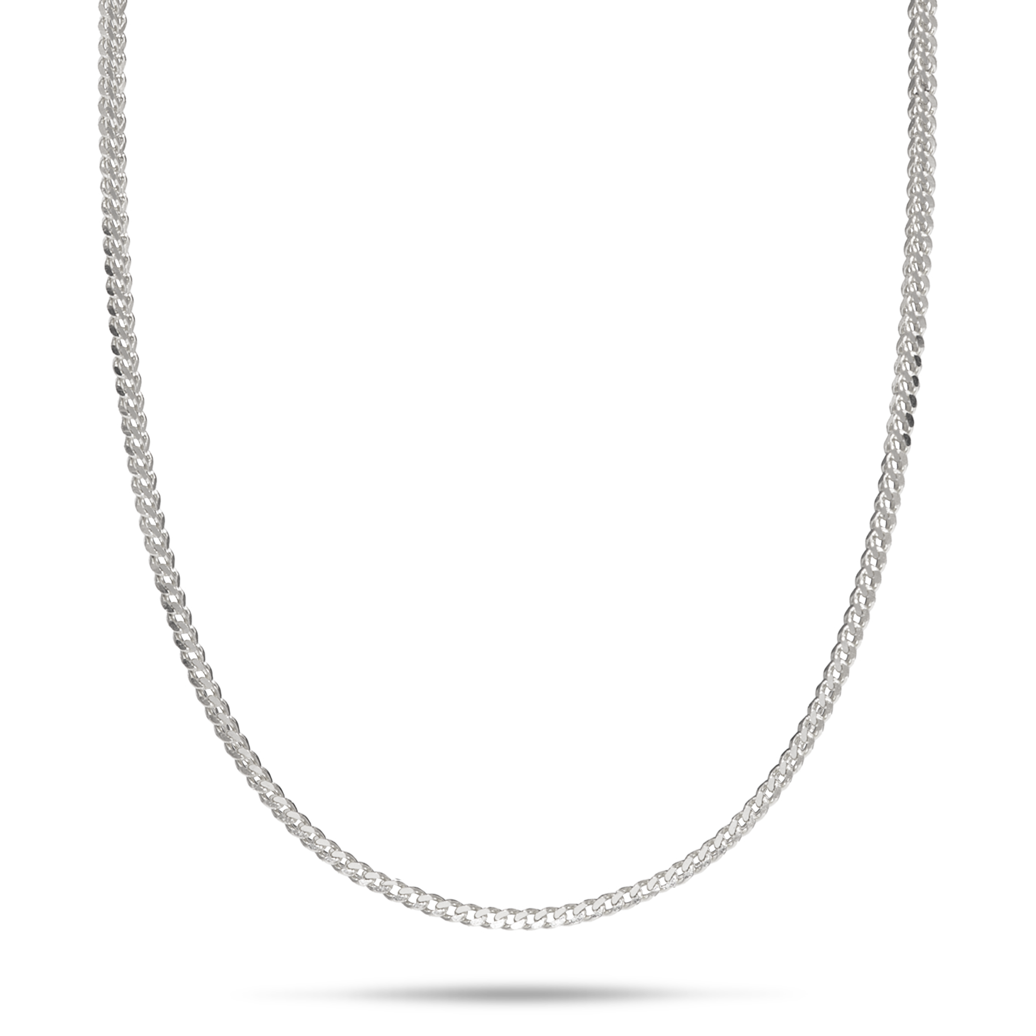 1,2 mm Singapur-Fuchsschwanzkette in Weißgold
