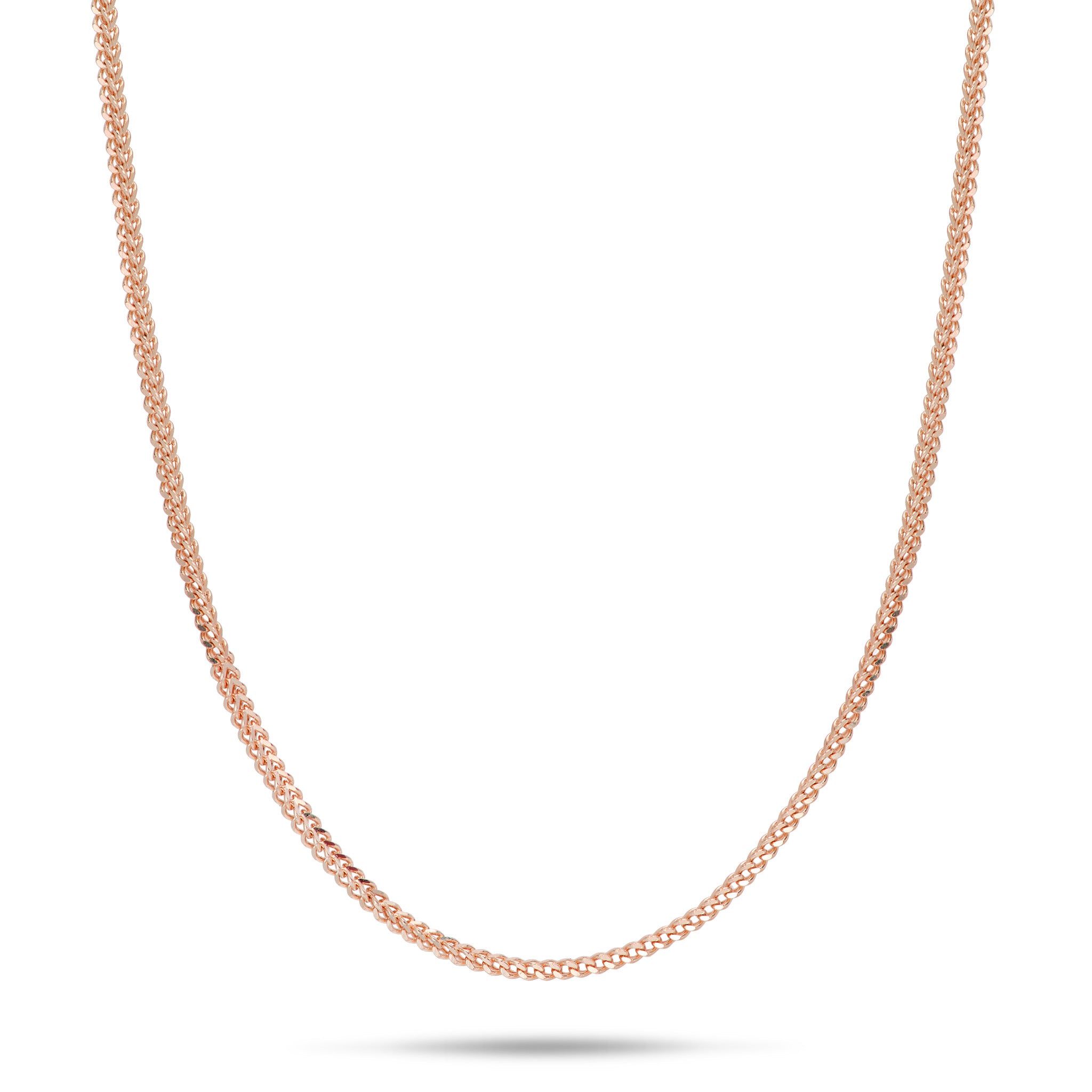 1.2mm Singapore Foxtail Chain in Rose Gold