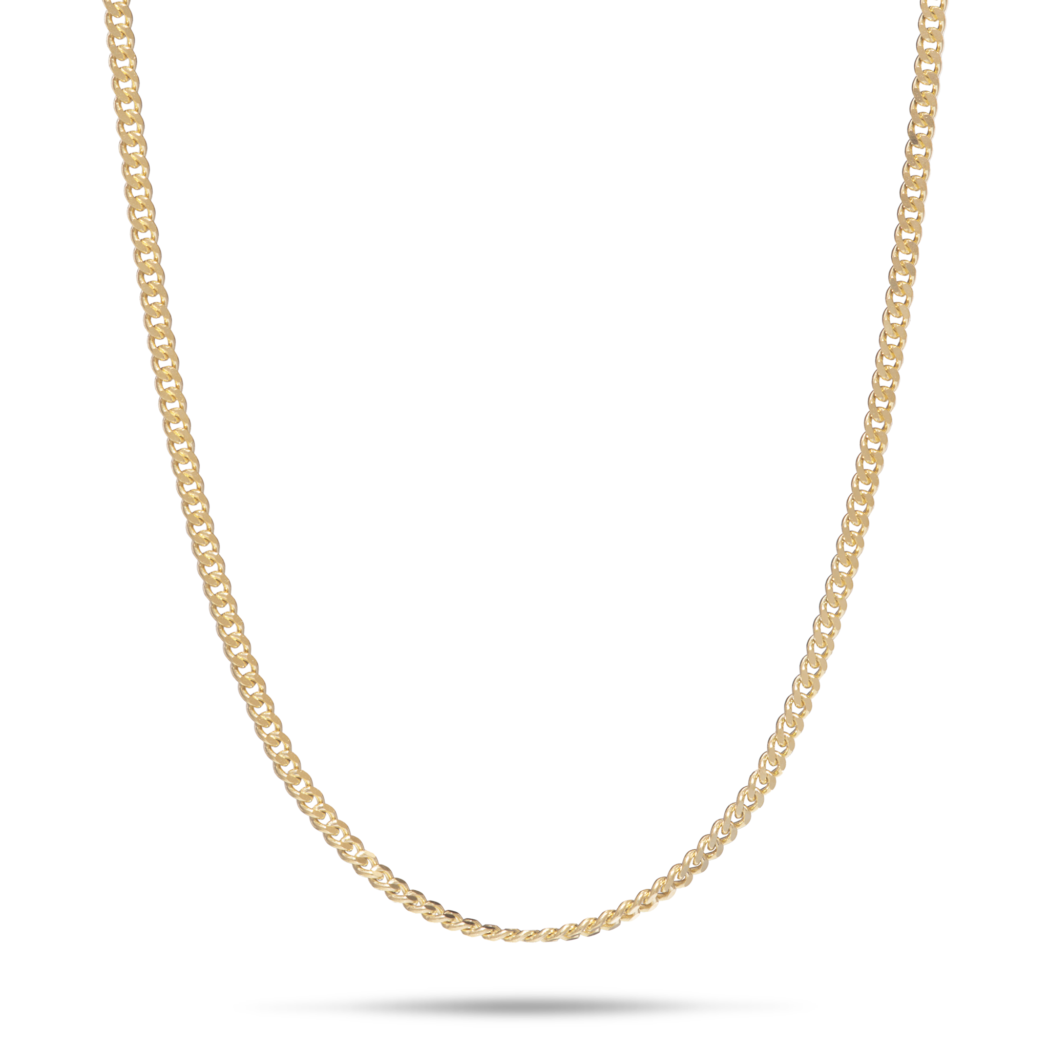 18" 1.5mm Gourmette Chain in Gold