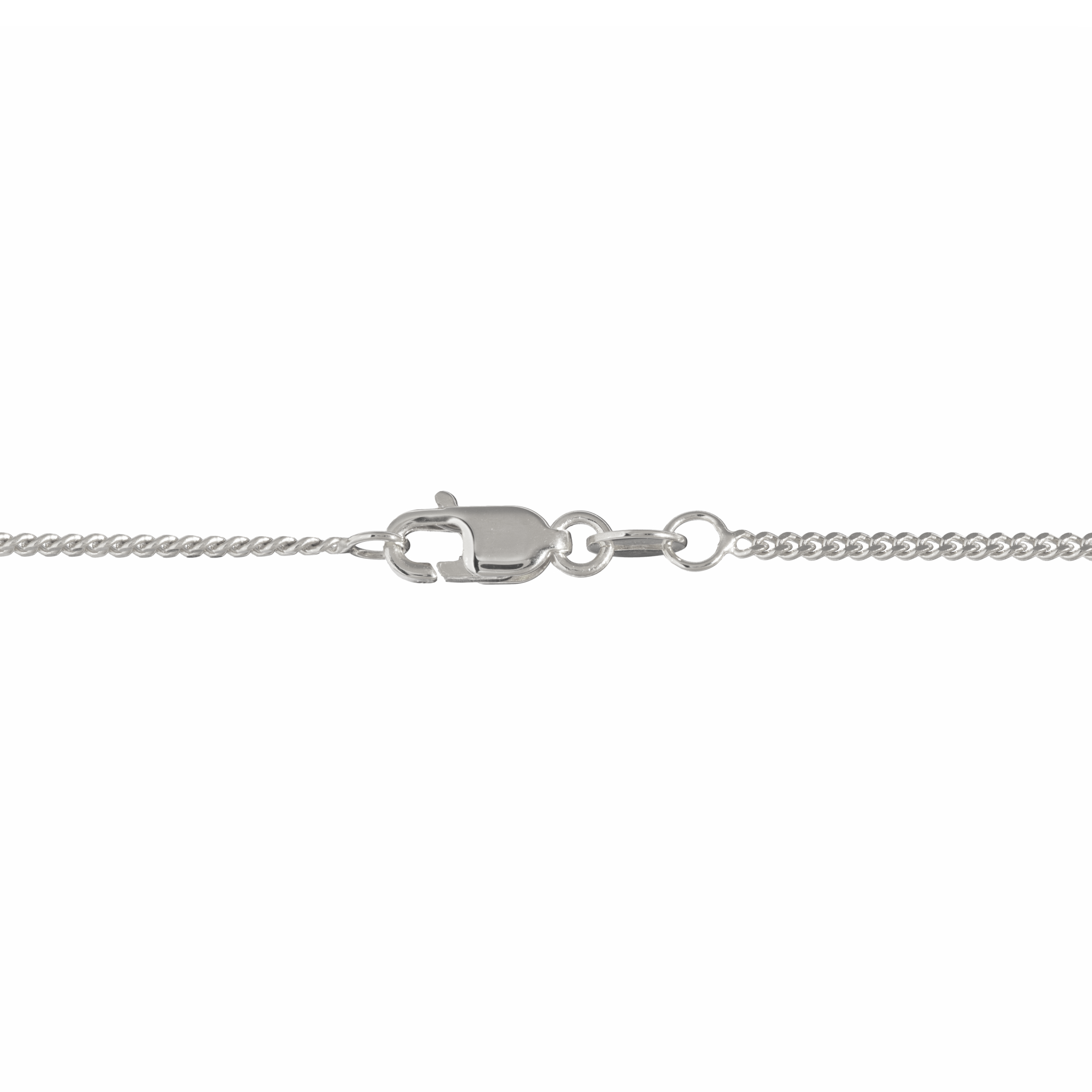 18" 1.5mm Gourmette Chain in White Gold