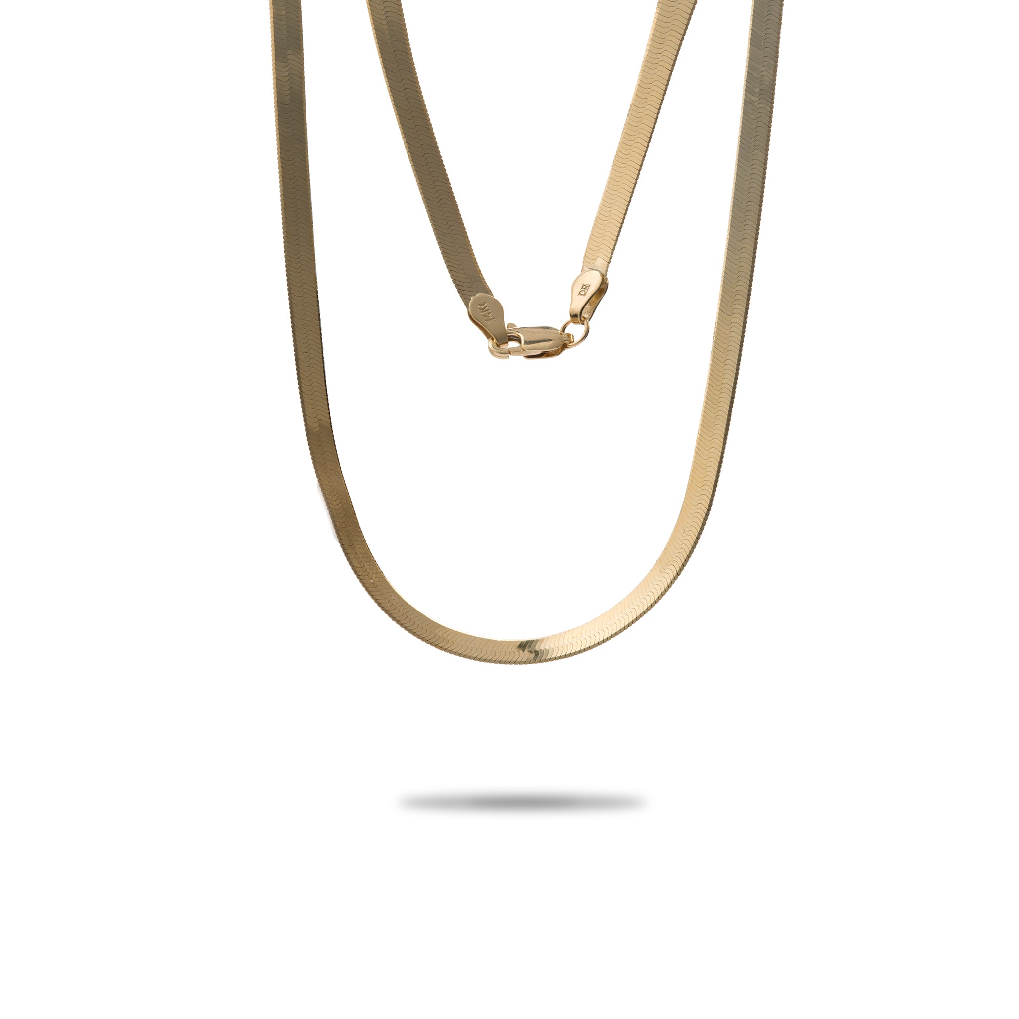 3.8mm Herringbone Chain in Gold