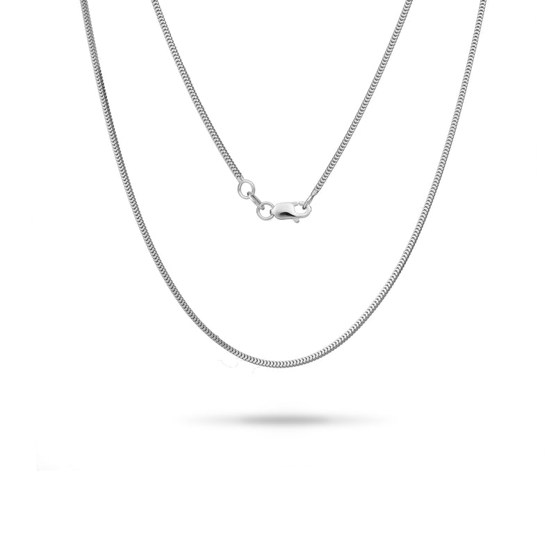 1.1mm Milano Chain in White Gold