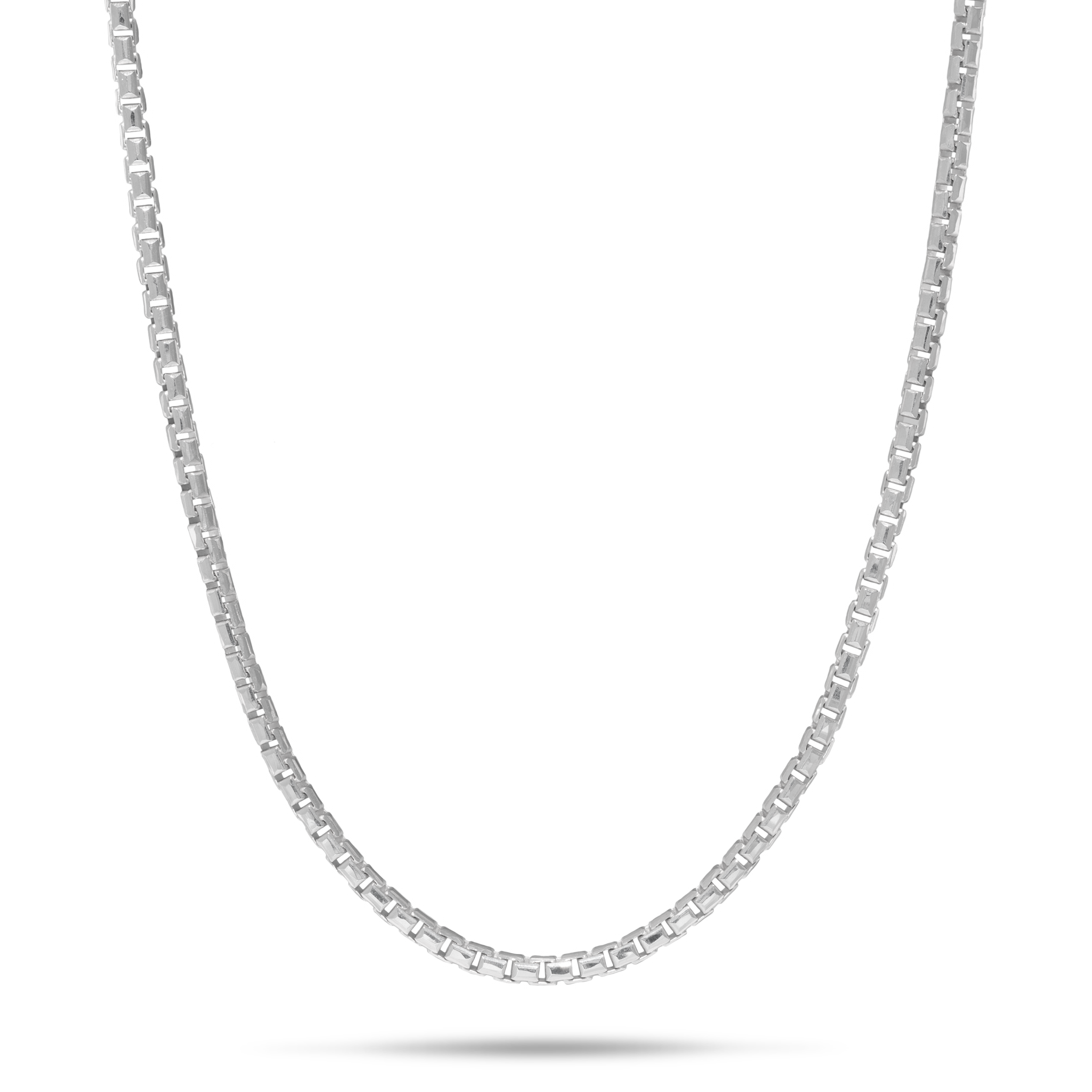 24" 1.5mm Round Box Chain in Sterling Silver
