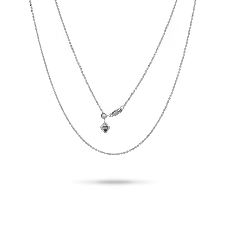 24" 1.0mm Cable Chain in Sterling Silver