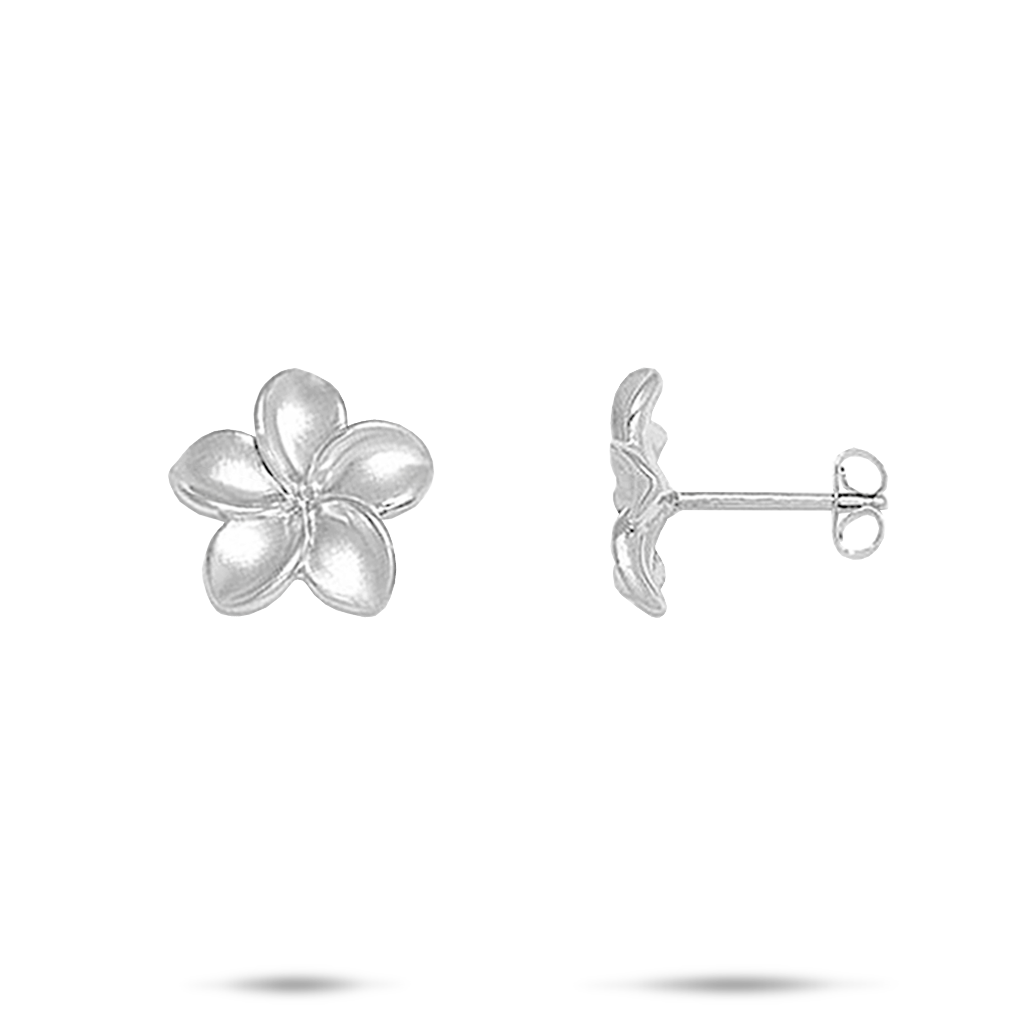Plumeria-Ohrringe aus Sterlingsilber - 13 mm