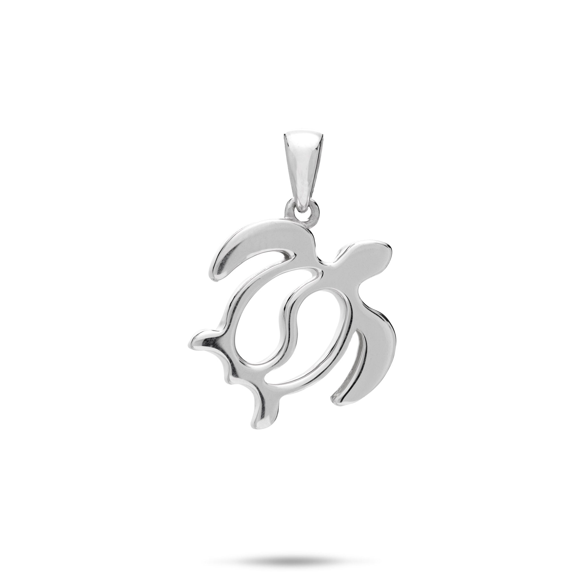 Honu Yin Yang Pendant in Sterling Silver  -  20mm