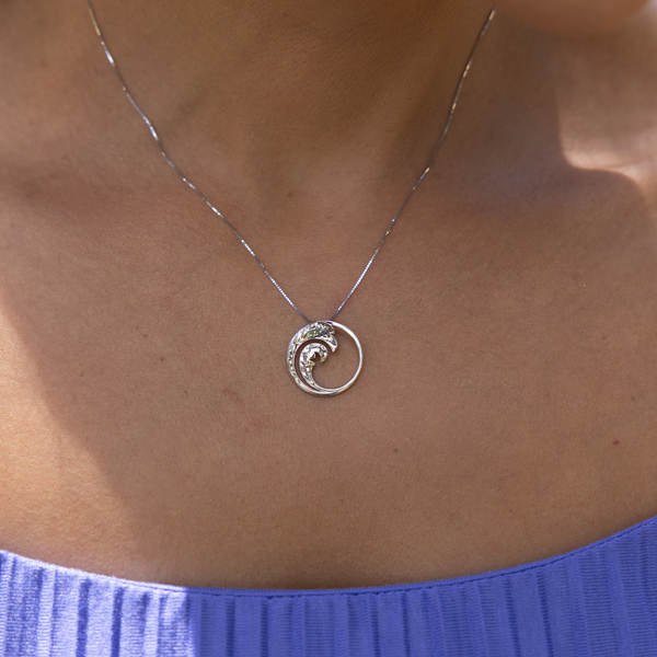 Nalu Charm/Pendant in Sterling Silver - 18mm