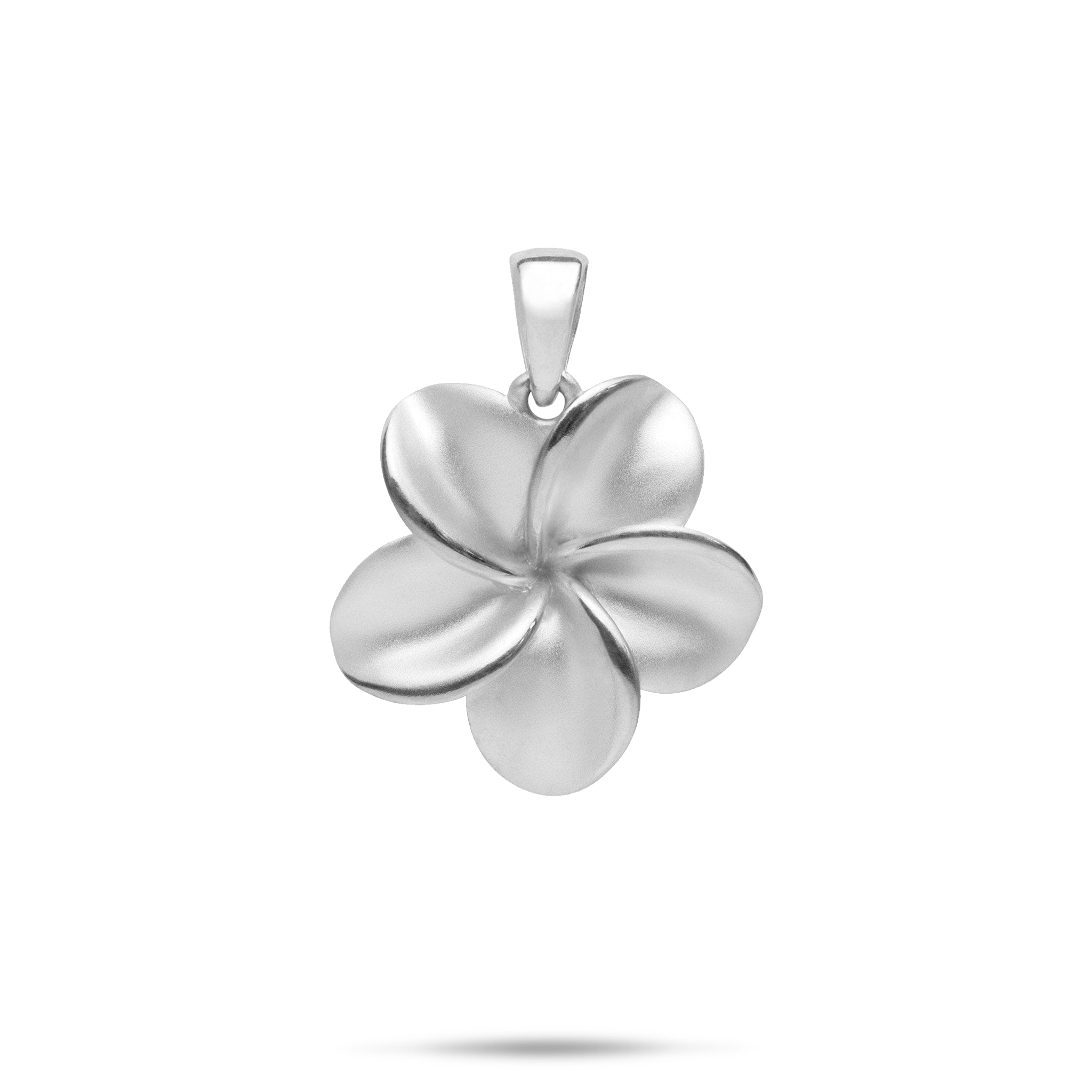 Plumeria Pendant in Sterling Silver - 21mm