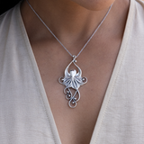 Living Heirloom Octopus Pendant in Sterling Silver - 63mm