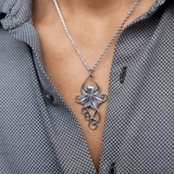 Living Heirloom Octopus Pendant in Sterling Silver - 63mm