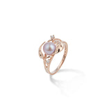 Wählen Sie einen Pearl Maile Ring in Roségold mit Diamanten