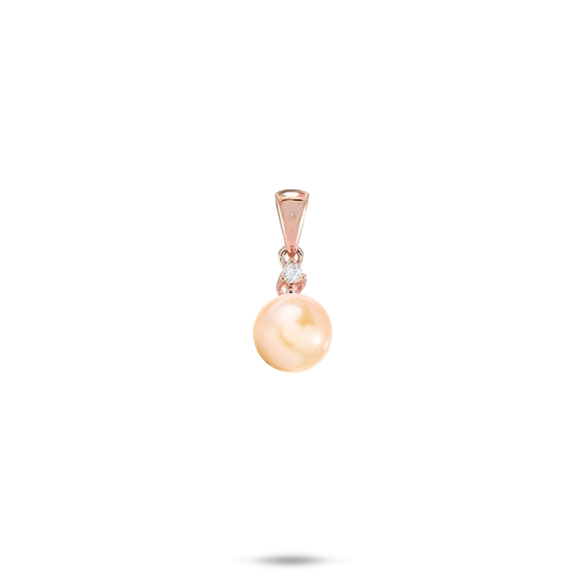 Pick A Pearl Pendant in Rose Gold with Diamond