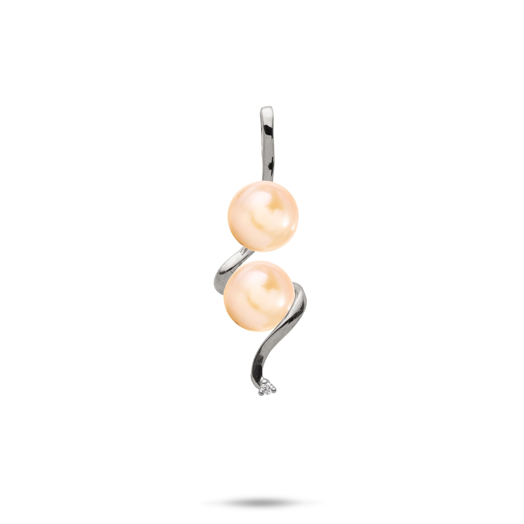 Pick A Pearl Waterfall Pendant in White Gold with Diamond