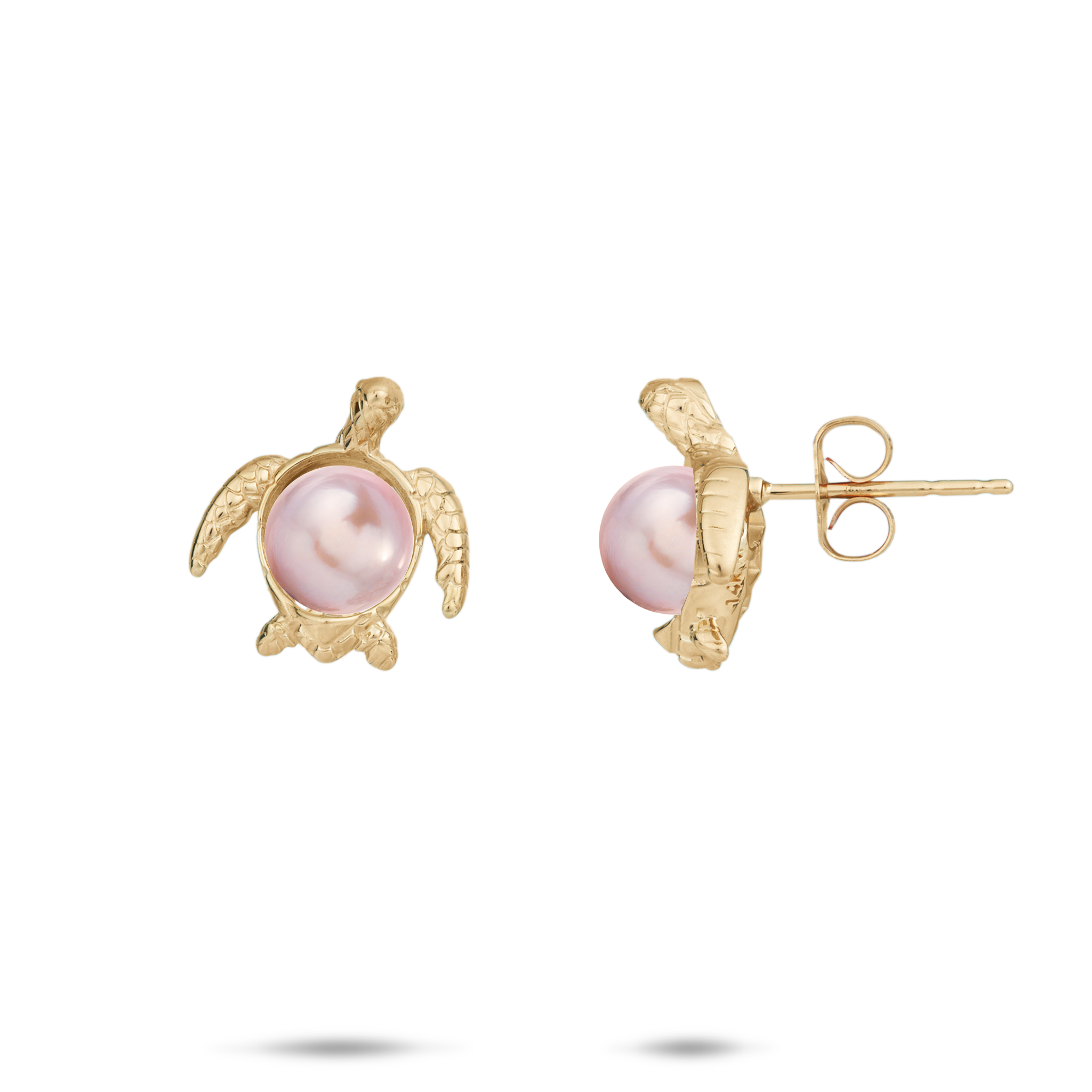 Pick A Pearl Honu Ohrringe in Gold – 14 mm