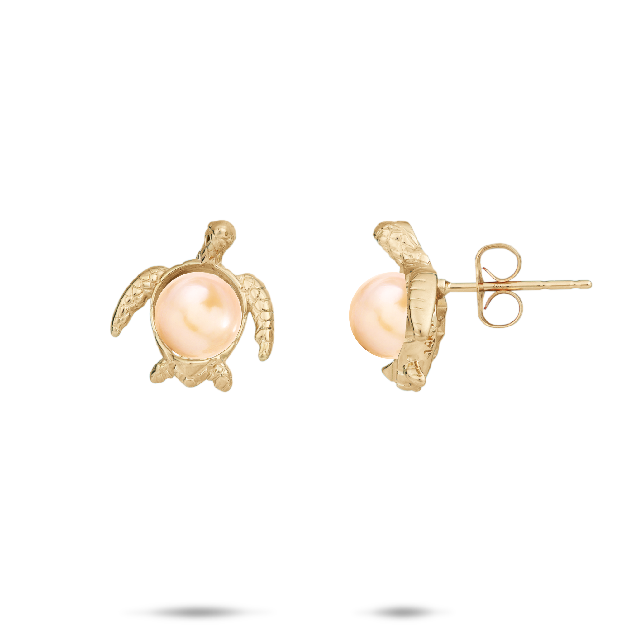 Pick A Pearl Honu Ohrringe in Gold – 14 mm