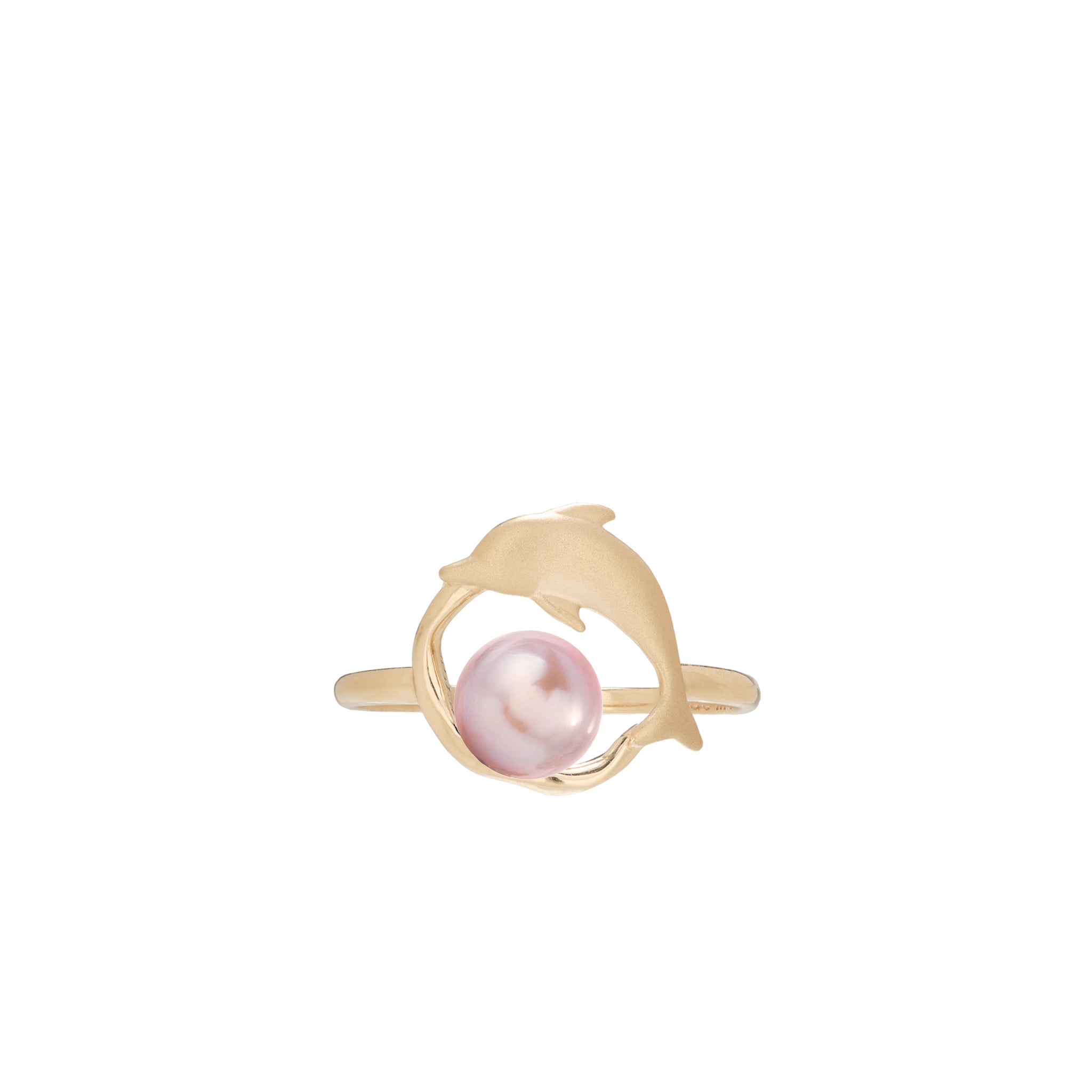 Pick A Pearl Bubble Dolphin Ring in Gold - 13mm
