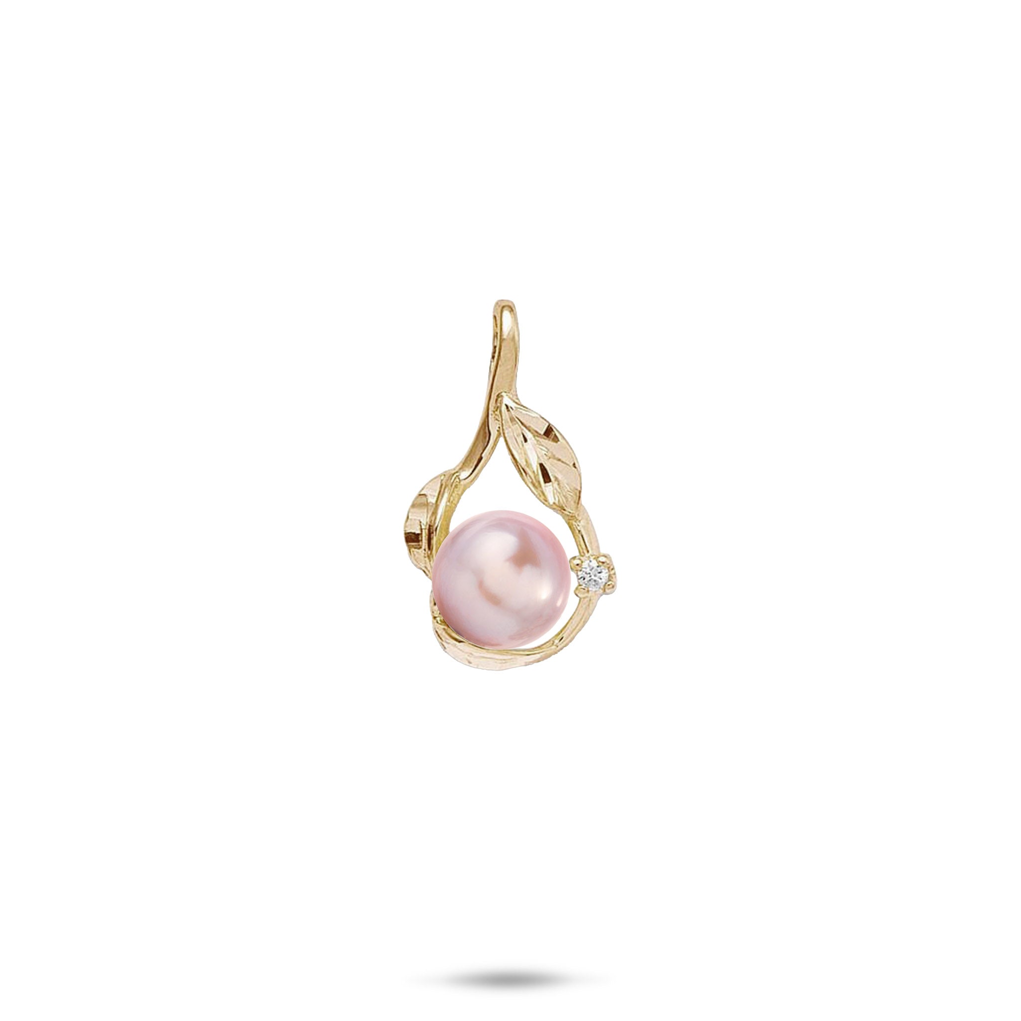 Pick A Pearl Maile Pendant in Gold with Diamond