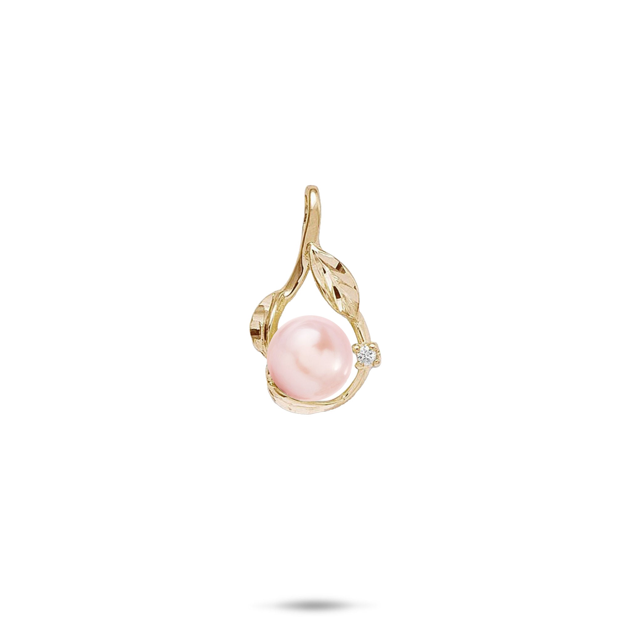 Pick A Pearl Maile Pendant in Gold with Diamond