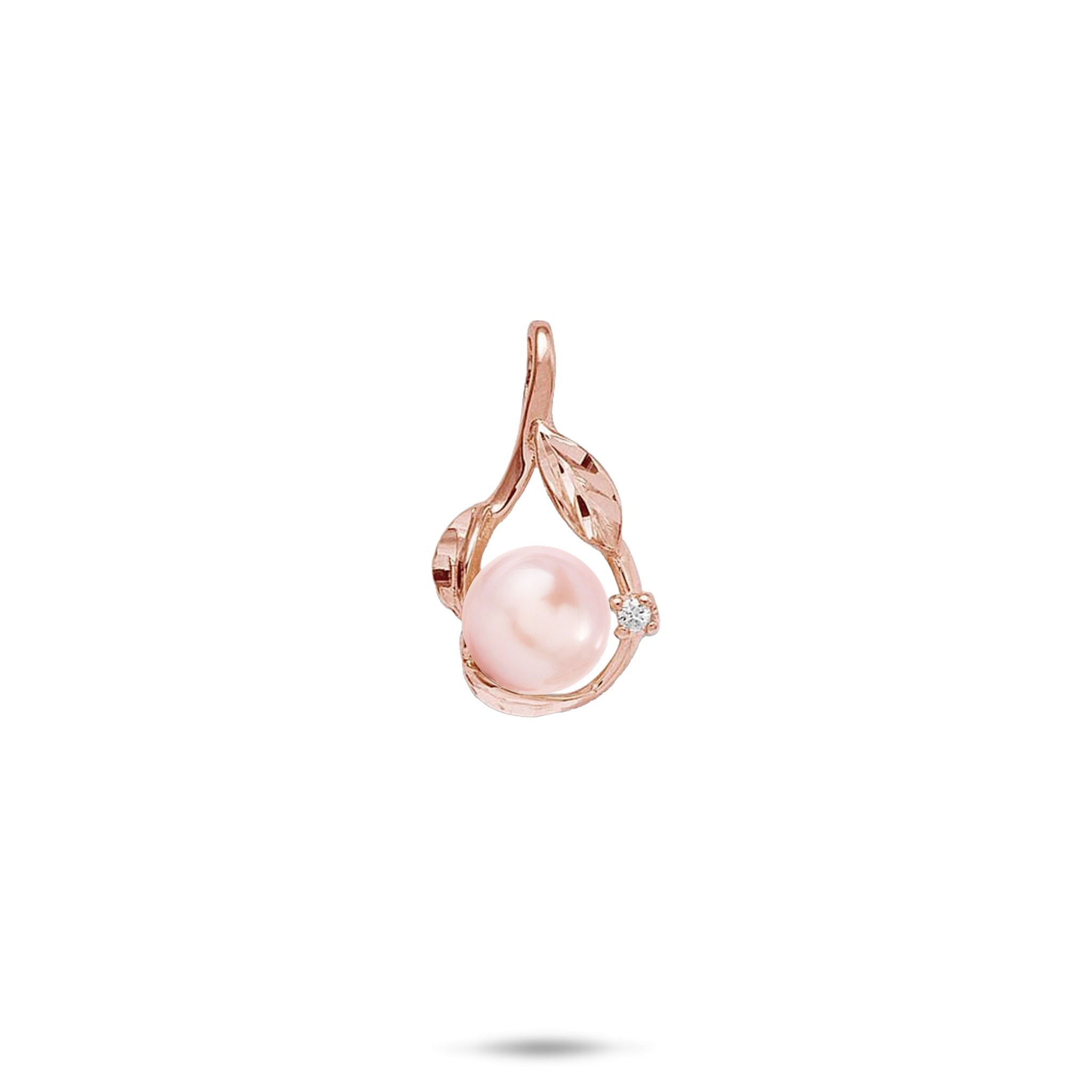 Pick A Pearl Maile Pendant in Rose Gold with Diamonds