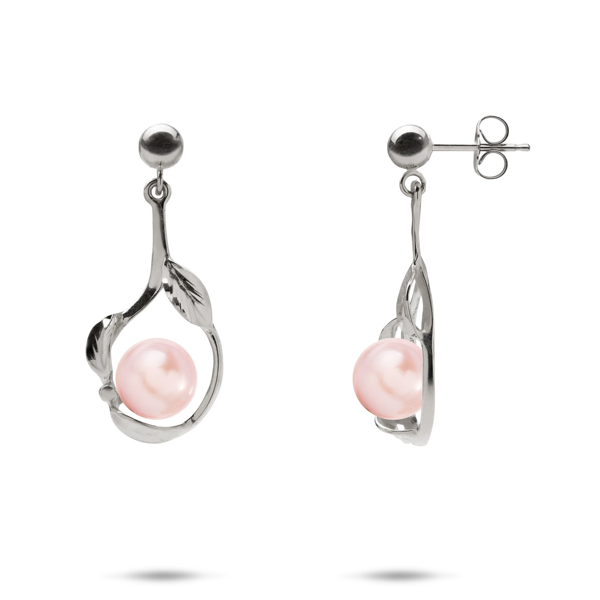 Pick A Pearl Maile Earrings in White Gold