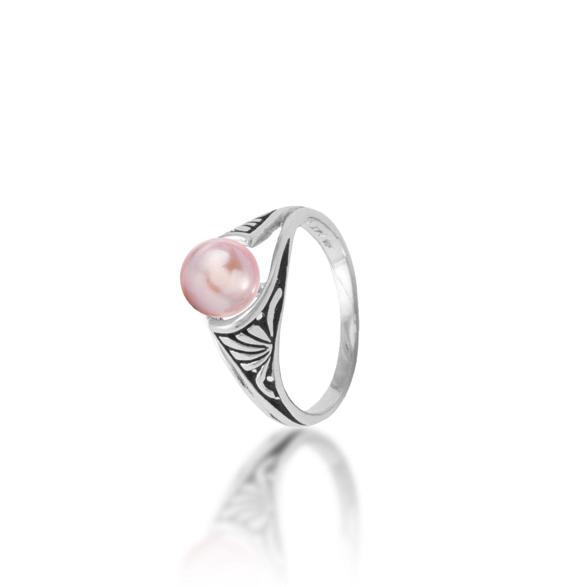 Pick A Pearl Enamel Ring in White Gold