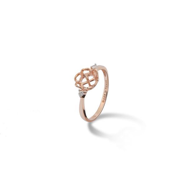 Pick A Pearl Crown Ring in Rose Gold with Diamonds