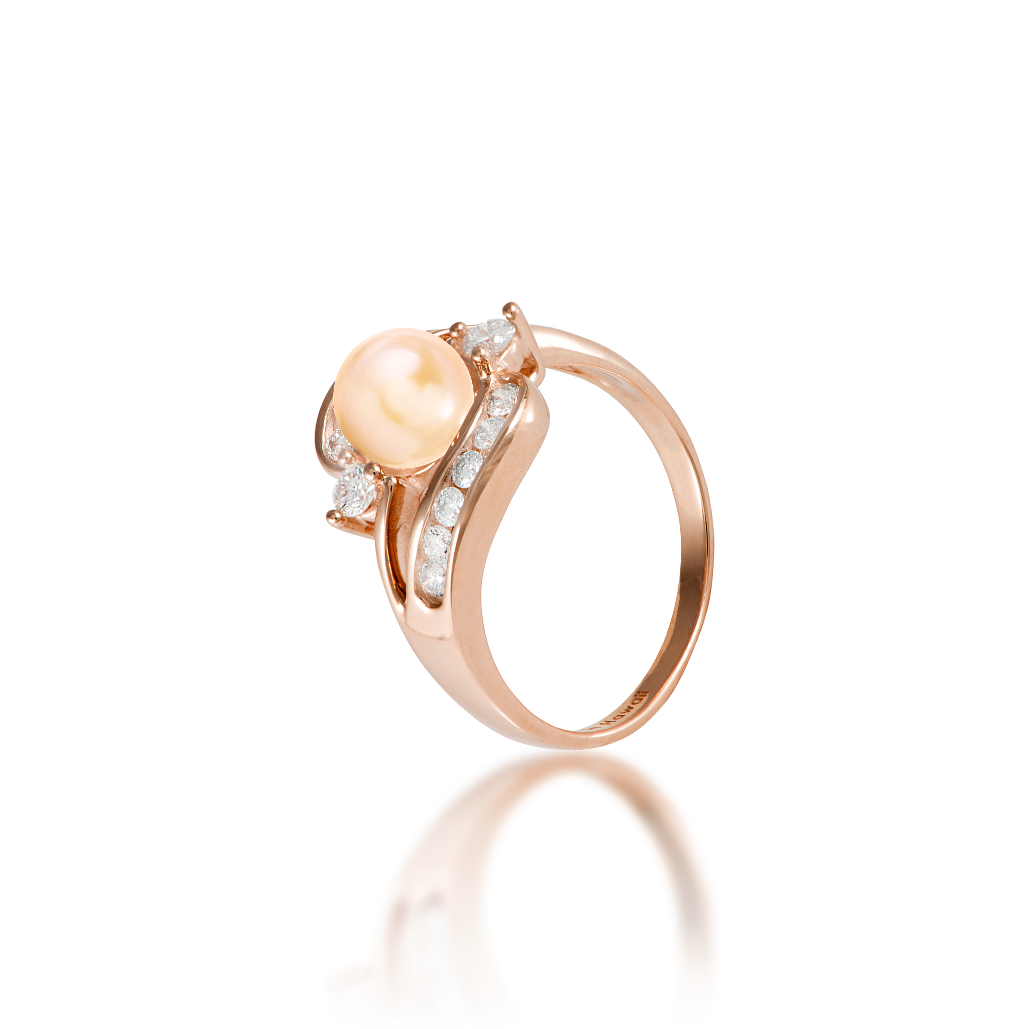 Pick A Pearl Ring in Rose Gold with Diamonds