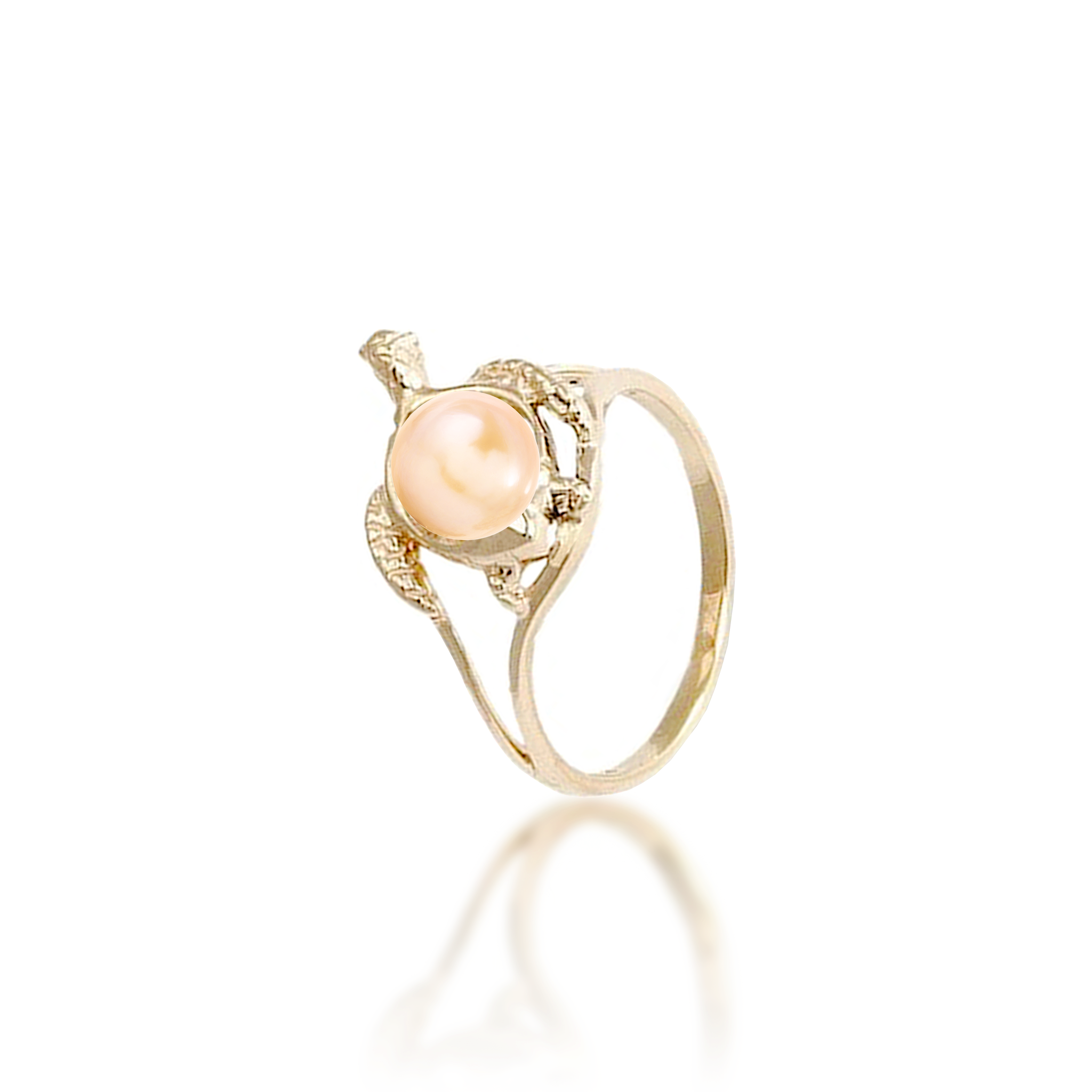 Pick A Pearl Honu (Schildkröte) Ring in Gold – 14 mm