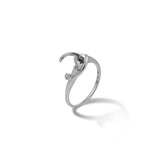 Maui Divers Jewelry Pick A Pearl Ring in White Gold with Diamond on White Background