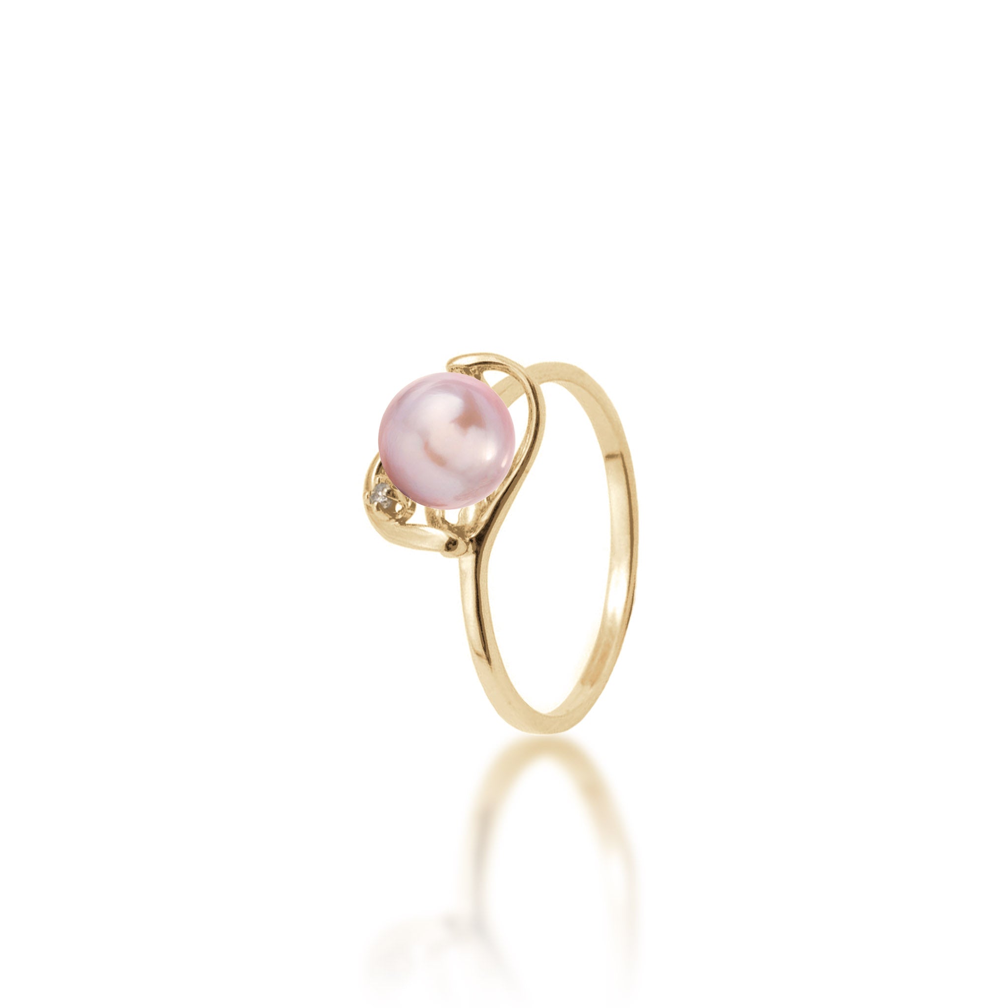 Pick A Pearl Ring in Gold with Diamond