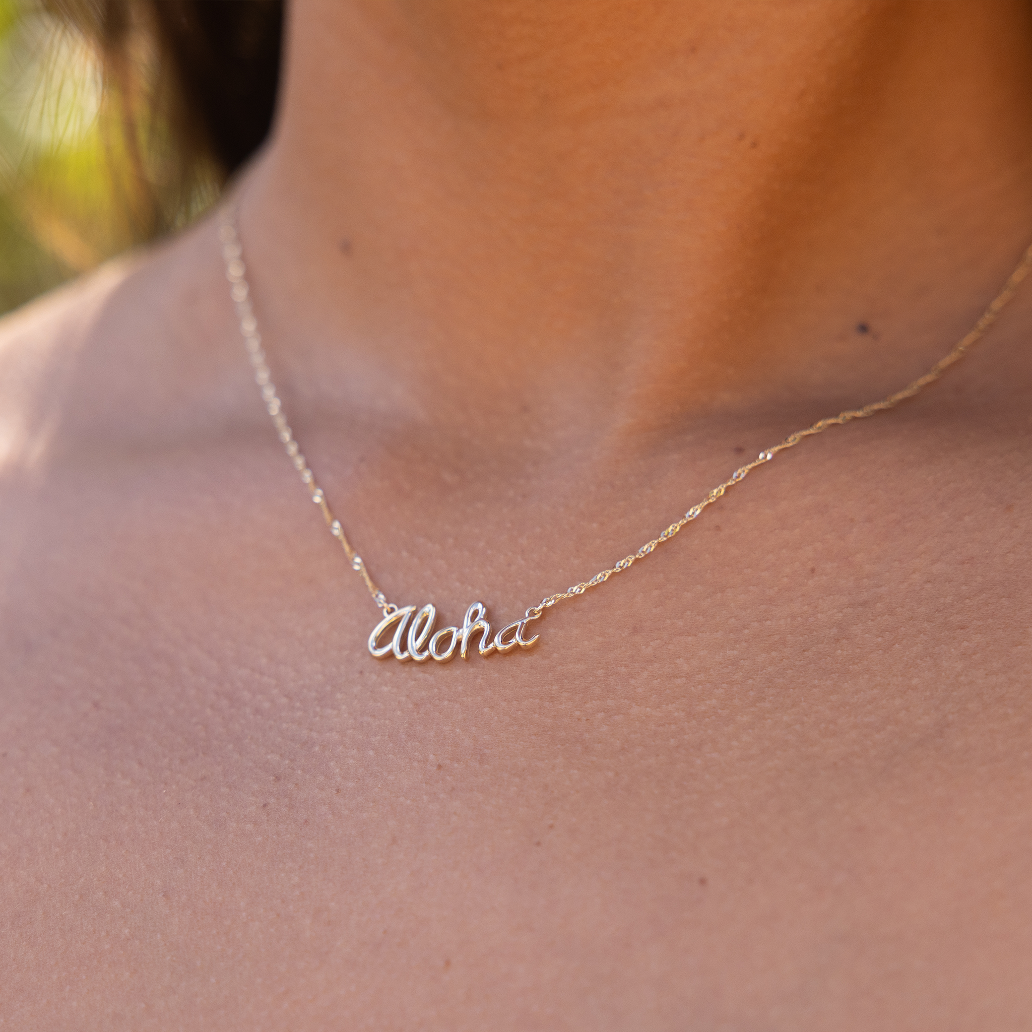 16 "" Aloha-Halskette in Gold