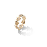 Plumeria Eternity Ring in Gold with Diamonds- 6mm
