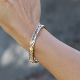 Monstera-Armband in Gold – 8 mm – Größe 7,5 Zoll