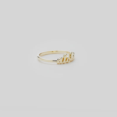 Video showcasing the 5mm Aloha Ring in 14k Yellow Gold