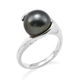 Tahitian Black Pearl Ring in Gold (10-11mm)-Maui Divers Jewelry