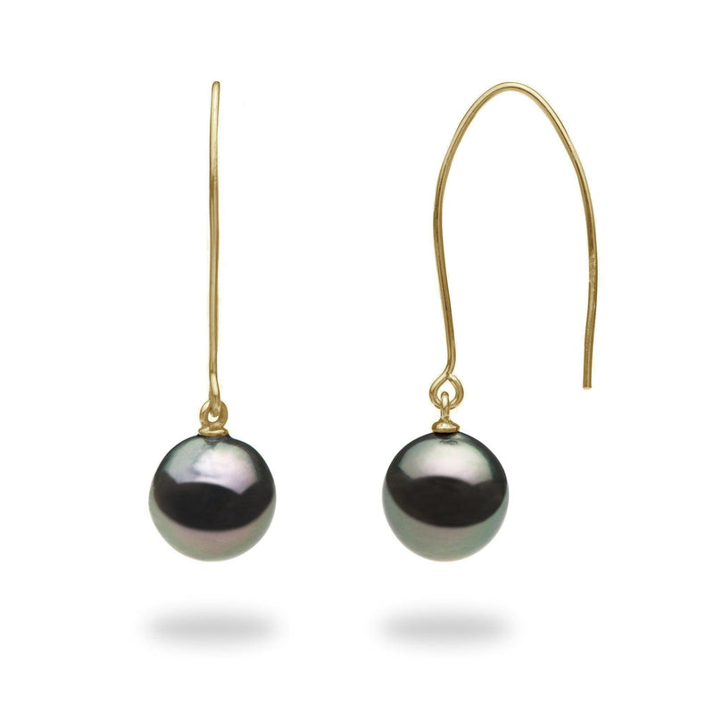 Tahitian Black Pearl Earrings in Gold-Maui Divers Jewelry