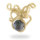 He'e (Octopus) Tahitian Black Pearl Pendant in Gold-10-11mm-Maui Divers Jewelry