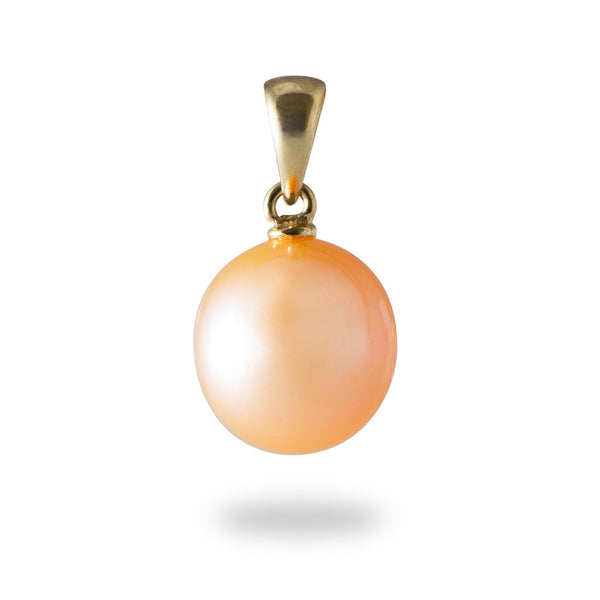 Peach Freshwater Pearl Pendant in Gold-Maui Divers Jewelry